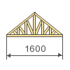Pitungan saka trusses kayu-kayuan segitiga.