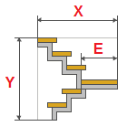 Cálculo escalera metálica orekóva giro 180 grado ha peteî cuerda de arco zigzag