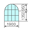 Perhitungan rumah kaca semi-sirkuler.
