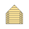 गोल लकड़ी से लकड़ी के घर के लिए सामग्री की मात्रा की गणना।
